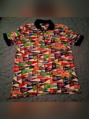 Polo Ralph Lauren Sz Med. Pennant Flag Polo Shirt, RARE